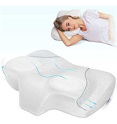 Almohada De Contorno De Espuma Con Memoria Cervical Essort P 0