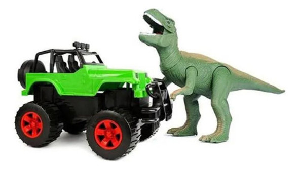 Carro Jipe C/ Dinossauro Acrocantossauro - Verde 0
