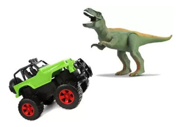 Carro Jipe C/ Dinossauro Acrocantossauro - Verde 1