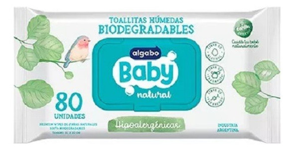 Toallitas Húmedas Baby Algabo 12 Paquetes De 80u Cada Uno 0