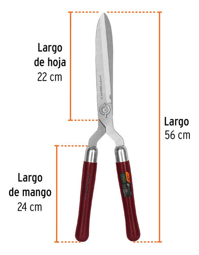 Tijera Podar Cerco Jardín Pasto Cuchillas Acero Mango Madera 1