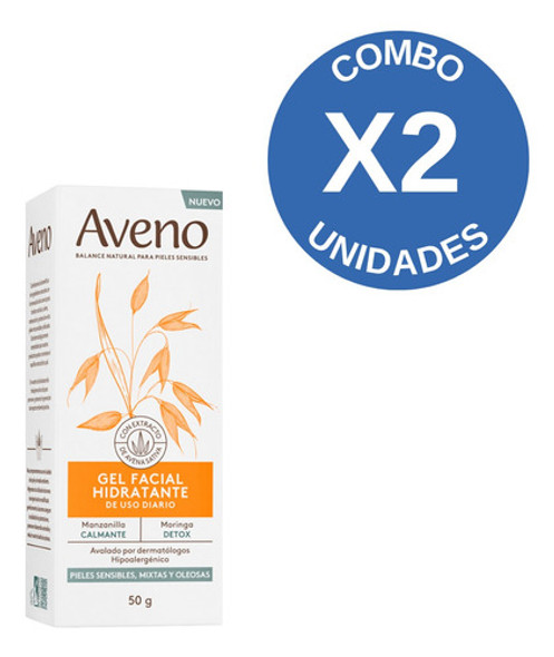 Combo X2 Aveno Crema Gel Hidratante Pieles Mixtas Y Oleosas 1