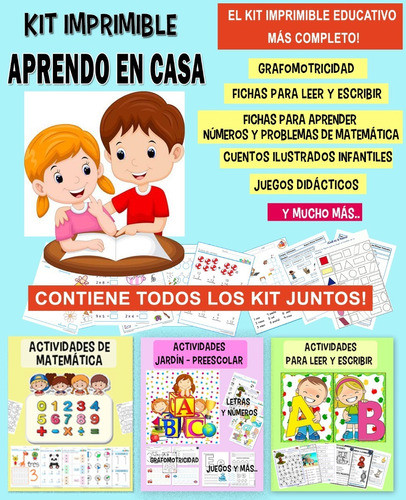 Kit Imprimible Aprendemos En Casa 0