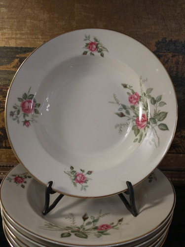 Antiguos 6 Platos Hondos De Porcelana Bavaria 1
