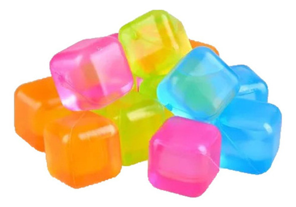 Cubos Hielo Silicona Reutilizables Coloridos X10 Unidades 1