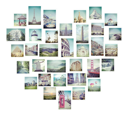 Vinilo Decorativo Pared [1gcr5z36] Imagenes Ciudades Corazon 0