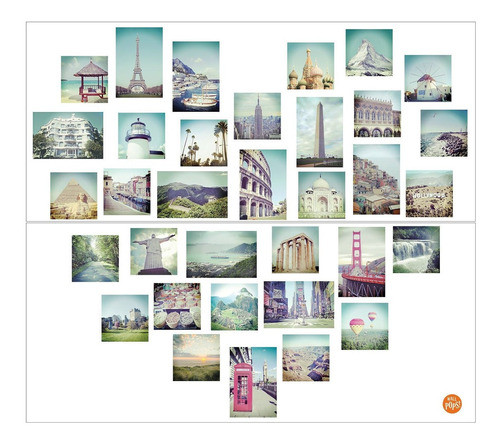 Vinilo Decorativo Pared [1gcr5z36] Imagenes Ciudades Corazon 1