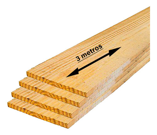 Kit 3 Tábuas De Pinus Bruta 25x2x3m Promoção 1