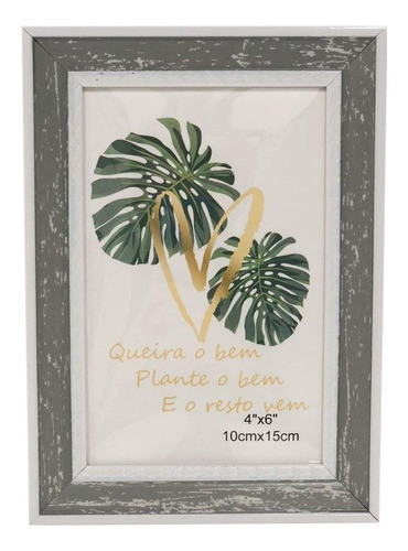 Porta Retrato Tropical 10x15cm Phc01207 Cinza - Wincy 0
