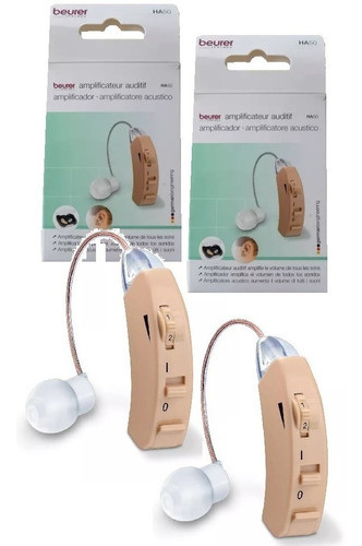 Combo 2 Audifonos Amplificadores De Sonido Beurer Ha50 0