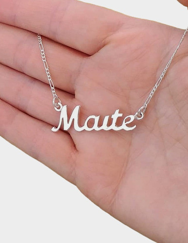 Dije Nombre Calado Con Cadena Plata 925 0