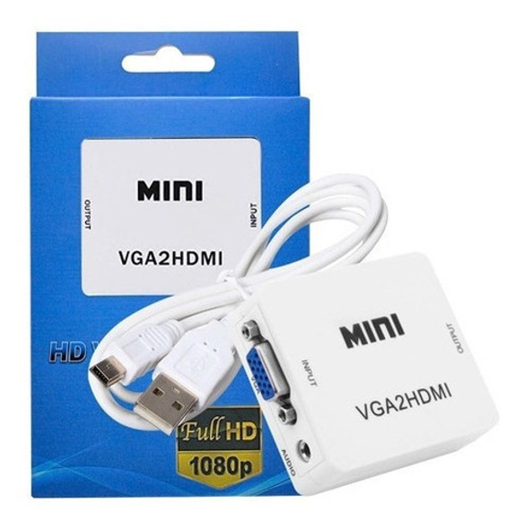 Adaptador Video Analógico Vga A Digital Hdmi 0