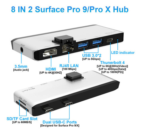 Surface Pro 9 Accesorios, Estacin De Acoplamiento Surface Pr 1