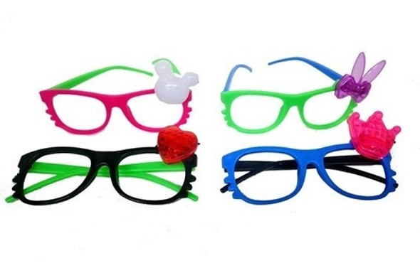 12 Lentes Luminosos Con Aplique Cotillón Luminoso 0