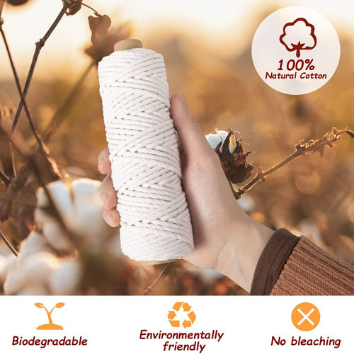 Kit De Cuerda De Macramé Natural, 594 Metros, Variedad De Co 1