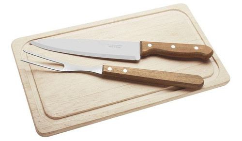 Juego Para Asado Tramontina Dynamic 3 Piezas Madera Natural 1