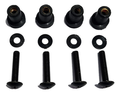 Parafuso Metal Com Buchas Para Fixar Bolha Xmax X Max 250 0