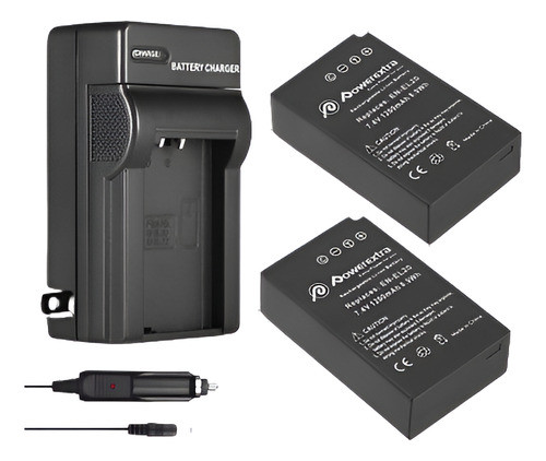 2 X En-el20 1200mah Batería Recargable + Cargador Para Cámar 0