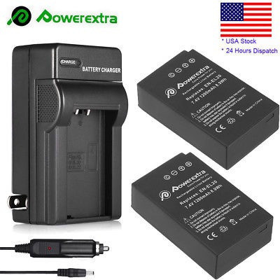 2 X En-el20 1200mah Batería Recargable + Cargador Para Cámar 1
