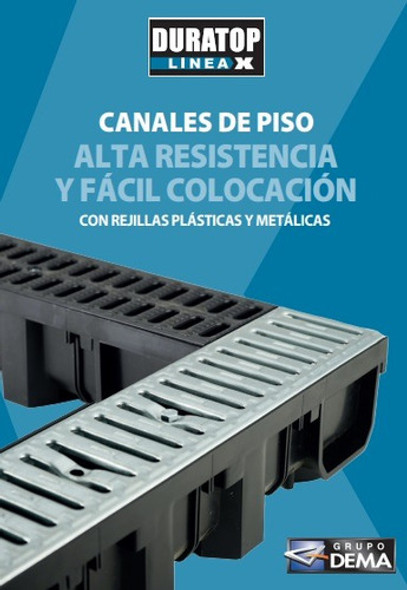 Conjunto Rejilla Metal Lineal Canaleta Piso 100x12 Duratop 1