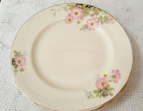 Juego De 6 Platos Llanos Loza Antigua Inglesa. 1