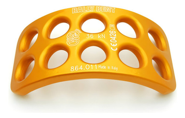 Placa Multianclaje Curva De Aluminio Kong Rally Bent Naranja 0