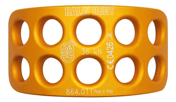 Placa Multianclaje Curva De Aluminio Kong Rally Bent Naranja 1