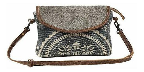 Myra Bag Antiguo Arco De Lona Reciclada Y Bandolera De Cuero 0