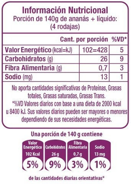 Anana En Rodajas Cumana X 820 Gr 1