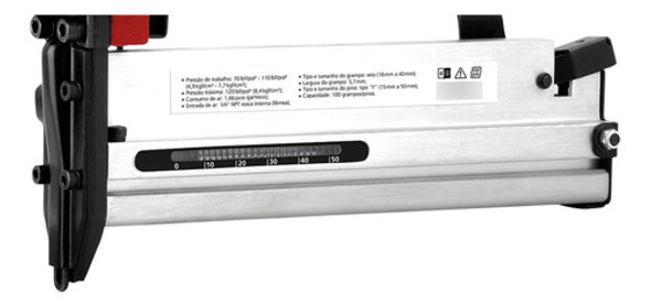 Grampeador/pinador Pneumático F 1/4 1,66pcm 40mm 50mm Worker 1