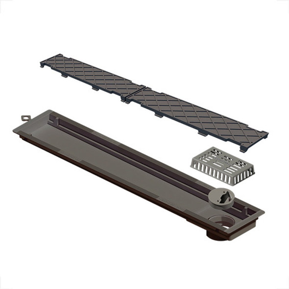 Ralo Oculto Linear Sifonado Retangular 50cm Pvc Novii 0