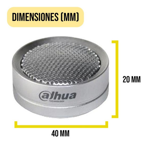 Micrófono Ommidireccional 600ohms 2.5vpp 12vdc Alumin. Dahua 1