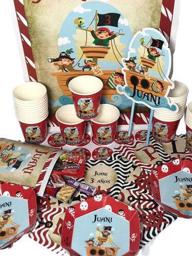 Cotillón Infantil Personalizado Premium X 30 Piratas 0