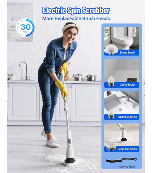 Fregadora De Centrifugado Eléctrica Kimeetol, Cepillo De Lim 1