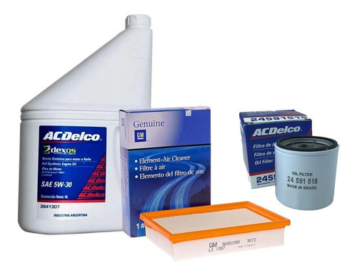 Set 2 Filtros Originales + Aceite Chevrolet Spin 1.8 2018 0