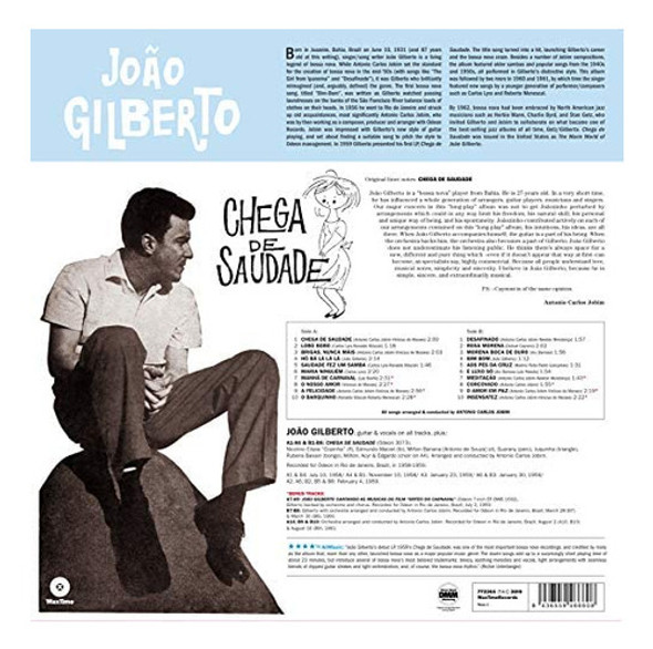 Vinilo: Gilberto Joao Chega De Saudade Bonus Tracks Europa L 1