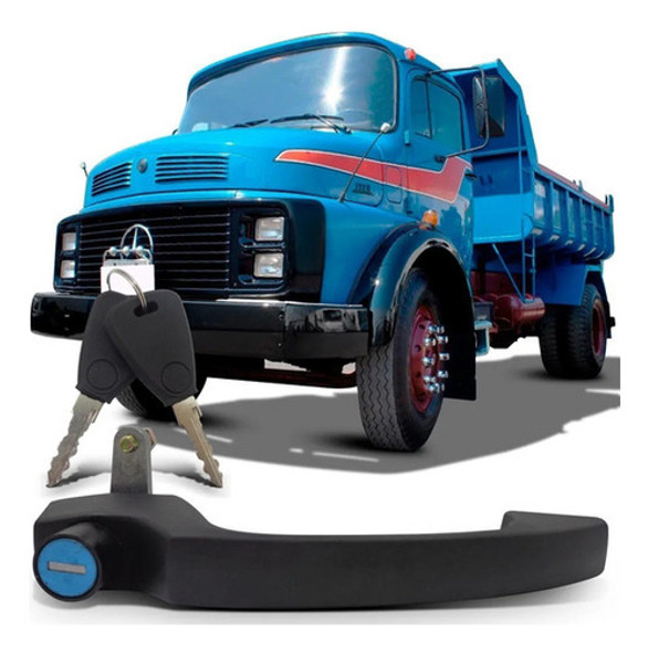 Maçaneta Ext Porta Caminhão Mercedes 1113 1313 1513 Preta 0