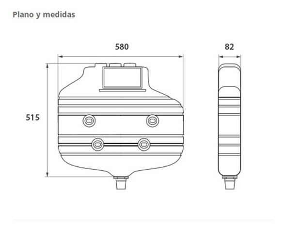 Deposito Extrachato Entrada Iz. Pulsador Plástico - Ideal 1