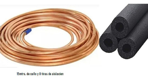 Caño Cobre 1/2 X 15 Mtr C/ Aislacion Instalacion Aire Acondi 1