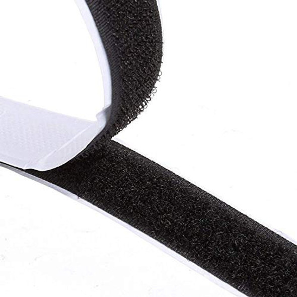 Cinta De Abrojo Velcro Autoadhesivo 20mm X 8m 1 Rollo Negro 0