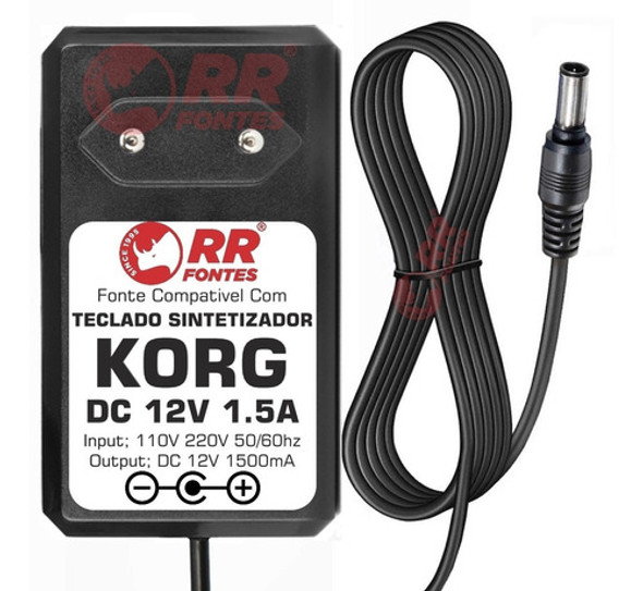 Fonte Dc 12v 1.500ma Para Equipamentos Korg Pa500 1 Fonte Dc 12v 1.500ma Para Equipamentos Korg Pa500 1