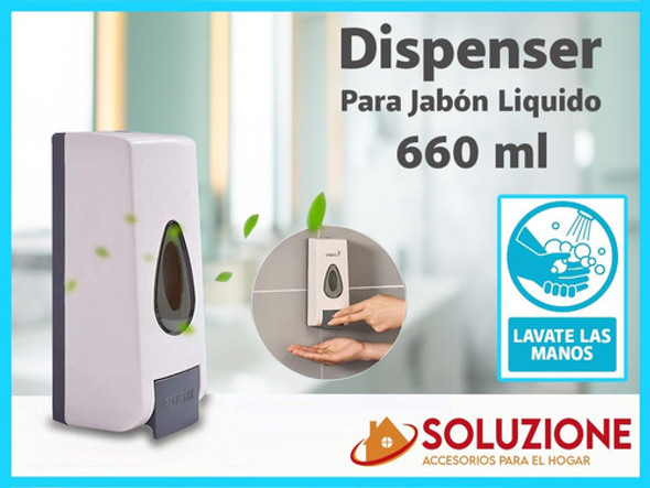 Dispenser Jabón Liquido Alcohol Gel Plástico 600ml Premium ! 1