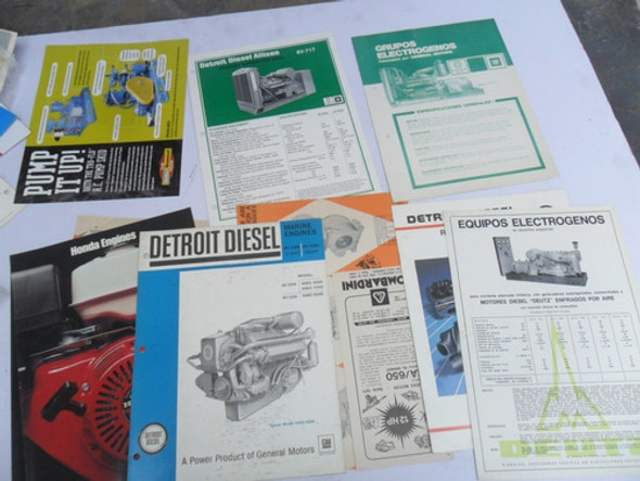 Lote Folleto Motor Detroit Diesel Estacionario Honda Antiguo 0