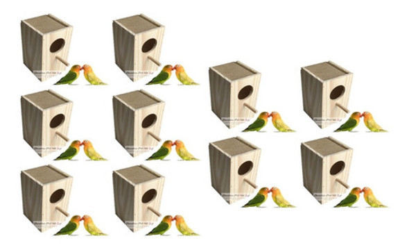Ninhos Agapornes Periquitos Vertical Para Criação 10 Peças 0 Ninhos Agapornes Periquitos Vertical Para Criação 10 Peças 0