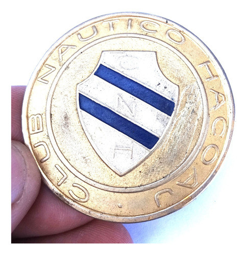 Medalla Antiguo Club Nautico Hacoaj Escudo Insignia Auto 0