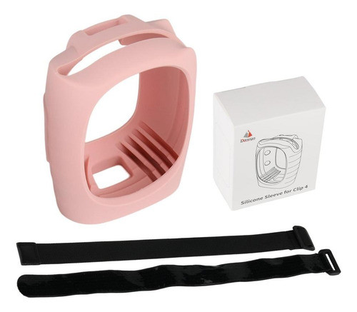 Capa Case Suporte Silicone Rosa Compatível Caixa Jbl Clip 4 0
