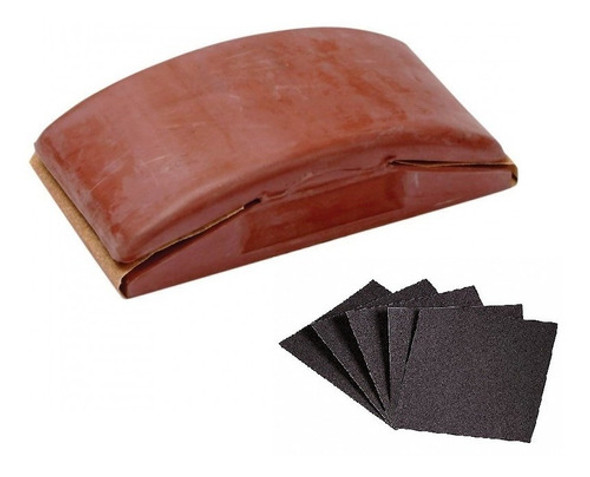 Taco Lijar Goma Tortuga + 20 Lijas (80-400) Pack Lijado P125 1