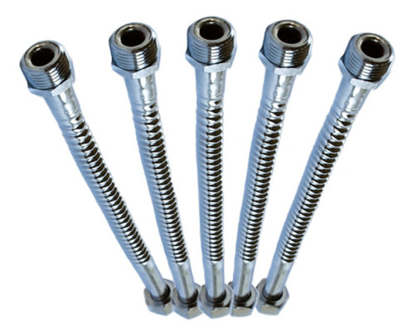 Flexible De Agua Cobre Cromado ½ X 30cm Chicote X5 Unidades 0