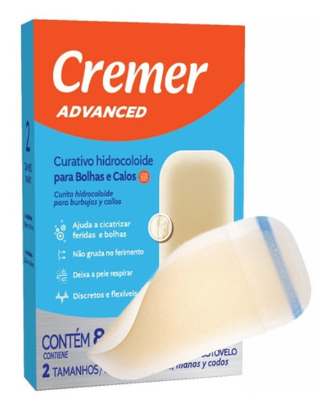 Curativo Hidrocolóide Advanced Pés/mãos/cotovelos Cremer C/8 0