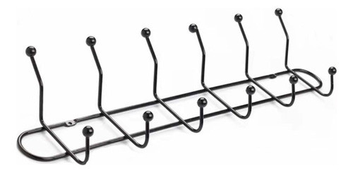 Perchero De Pared Negro De Metal Buho Store 0
